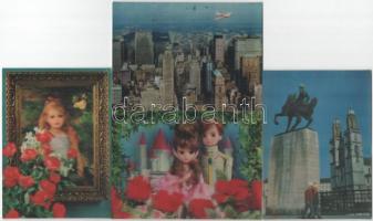 15 db MODERN 3D dimenziós képeslap / 15 modern 3D dimensional postcards