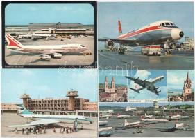 32 db MODERN motívum képeslap: repülés és repülőgépek / 32 modern motive postcards: airplanes, aviation in mixed quality