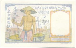 Francia Indokína DN (1946) 1P T:AU French Indochine ND (1946) 1 Piastre C:AU Krause P#54c