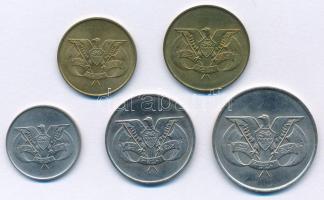 Jemen 1974. 5f + 10f + 1979. 25f + 1985. 50f + 1R T:AU
Yemen 1974. 5 Fils + 10 Fils + 1979. 25 Fils...