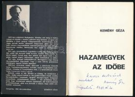 Kemény Géza: Hazamegyek az időbe. A szerző, Kemény Géza (1937-2001) költő által DEDIKÁLT példány! [V...