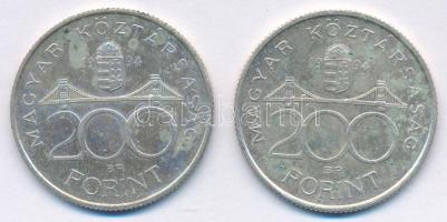 1994. 200Ft "Deák" Ag (2x) T:AU patina Adamo F13.1