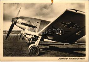 Jagdeinsitzer Messerschmitt Me 109 / WWII German military fighter aircraft (ragasztónyom / glue marks)