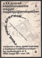 Vörösváry Ákos, Keserü Katalin: A XX. század képzőművészete magyar magángyűjteményekben - rosa, rosa, neurosa.... H.n., 1985, k.n. 40 p. Fekete-fehér képekkel, többek közt Korniss Dezső, Moholy-Nagy László, Swierkiewicz Róbert, Wahorn András, Gulácsy Lajos műveivel illusztrált. Kiadói papírkötés, borító kissé foltos.