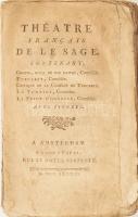 Le Sage, Alain René: Theatre Francais de Le Sage. Amsterdam se trouve á Paris. 1783. Rue et Hotel Serpente. Fűzve, 420p. Sérült papírborítóval