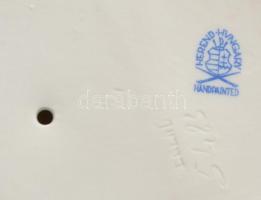 Herendi porcelán fiú kutyával, kézzel festett, hibátlan, jelzett, m: 15,5 cm