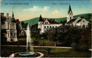 Trencsénteplic, Trencianske Teplice; sétány / promenade (EK)