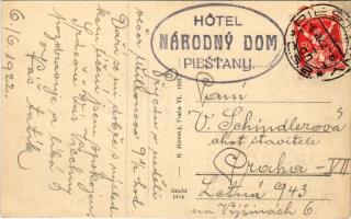 1922 Pöstyén, Piestany; fürdő belső / spa interior