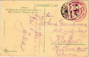 1917 Pöstyén, Piestany; Infanterista / Grand Hotel Royal szálló fürdőkocsija. Lampel Gyula kiadása /...