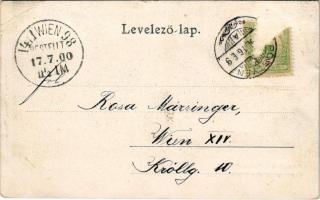 1900 Pöstyén, Pistyan, Piestany; Gyógyház és zene pavilon. A. Bernas kiadása / spa and music pavilio...