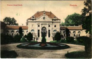 Pöstyén, Pistyan, Piestany; Ferenc József fürdő. Kaiser Ede kiadása / spa