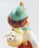 Royal Dux Bohemia vándorfiú. Jelzett, hibátlan, m: 16,5 cm