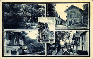 Csízfürdő, Kúpele Cíz; fürdő részletek, autó. Schneller Bazár kiadása / spa, automobile
