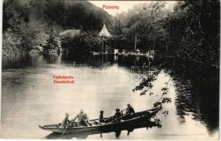 1907 Pozsony, Pressburg, Bratislava; Vaskutacska. Bediene dich allein / Eisenbrünnel (Eisenbründl) / Zelezná Studienka / lake (EK)