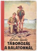 Fábián Gyula: Táborozás a Balatonnál. Ifjusági regény. Biczó András rajzaival. Bp., 1940, Dante, 160 p. Első kiadás. Oldalszámozáson belül egészoldalas illusztrációkkal. Félvászon-kötésben, kissé viseltes borítóval, helyenként kissé foltos lapokkal, a címlapon leragasztott ajándékozási bejegyzéssel.