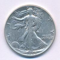 Amerikai Egyesült Államok 1944. 1/2$ Ag Walking Liberty T:F  USA 1944. 1/2 Dollar Ag Walking Liberty C:F  Krause KM#142