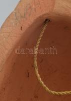 Kerámia maszk. Jelzett, kis kopással, h: 25 cm