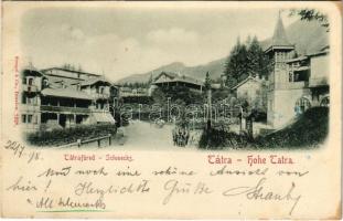 1898 (Vorläufer) Tátrafüred, Schmecks, Smokovec (Magas-Tátra, Vysoké Tatry); Maurer Adolf üzlete / shop (fl)