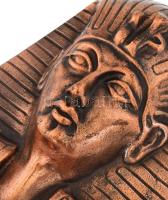 Tutanhamon maszkja. Bronzírozott fém, 23x16 cm