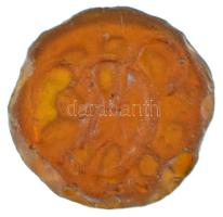 Zboró / Aspremont uradalom ~1800. Iniciálés, üveg igásrobot bárca, sötét borsárga T:XF
Zborov / Asp...