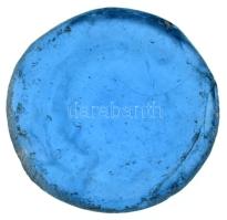 Zboró / Aspremont uradalom ~1800. Iniciálés, üveg kézirobot bárca, világos kobaltkék T:XF
Zborov / ...