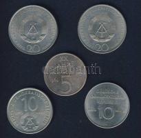 NDK 1969-74. 5M (1x), 10M (2x) klf, 20M (2x) klf T:2,2/3 Összesen 5db!