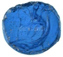 Zboró / Aspremont uradalom ~1800. Iniciálés, üveg kézirobot bárca, sötét kobaltkék T:XF
Zborov / As...