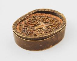 Pápai pecsétes ereklye XIX. sz. Aranyszálhímzéses, Réz 38 mm