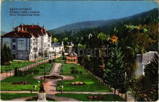 1914 Bártfafürdő, Bardejovské Kúpele, Bardiov, Bardejov; Erzsébet szálloda és park / hotel and park (EK)