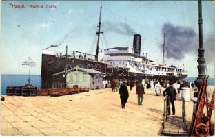 1913 Trieste, Molo S. Carlo, SS "Baron Call" (EK)