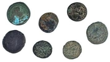 Római Birodalom 7db-os bronz érmetétel, közte I. Licinius, Probus, Maximinanus T:VF-VG Roman Empire 7pcs bronze coin lot, within Licinius I, Probus, Maximinanus C:VF-VG