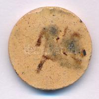 Diósgyőr / Krupinszky Porcelángyár 1922. Kerámia szükségpénz, mázas, hátoldalon festett 2K névértékk...