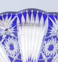 Ajka kristály kínáló tál, több rétegű, hibátlan d: 32 cm