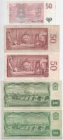 Csehszlovákia / Csehország 1961. 100K (2x) + 1964. 50K (2x) + 1997. 50K T:F,VG
Czechoslovakia / Cze...