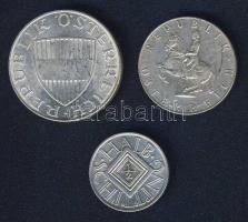 Ausztria 1926-72. 1/2Sch Ag, 5Sch Ag, 10Sch Ag T:2,2/3 Összesen 3klf db Ag!