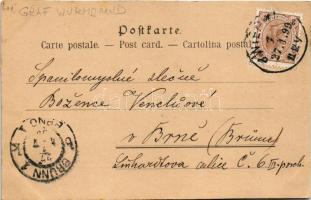 1899 (Vorläufer) SS Graf Wurmbrand, an Bord des österr. Lloys-Dampfers an der dalmatinischen Küste, ...