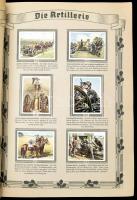 cca 1940 Die Deutsche Wehrmacht A német Wehrmacht komplett cigarettakép-gyűjtómappa 270 képpel szép ...