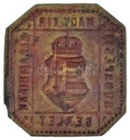 ~1900. "A Budapesti Magyar Királyi Államhidak Bérlet" bronz lemezbárca (30x26mm) T:XF,VF p...