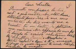 1916 Tábori posta levelezőlap piros "SEESPITALSCHIFF" , "K.u.K. KRIEGSMARINE / S.M.S....