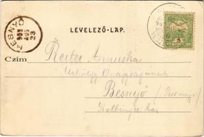 1902 Balaton, Jachtverseny a Balatonon. Ellinger Ede cs. és kir. udvari fényképész kiadása (EK)