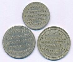 1907. 1K Cu-Ni "A Magy. Kir. Államvasutak Alkalmazottai Fogyasztási Szövetkezete" bárca + ...