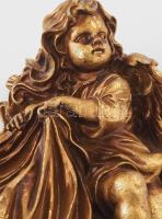 Puttós fali dísz. Antik hatású, műanyag 40x30 cm