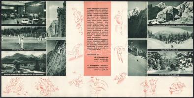 cca 1930 Ótátrafüred. Stary Smokovec. Bp., Athenaeum, kihajtható idegenforgalmi prospektus