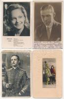 18 db RÉGI magyar és külföldi színész képeslap vegyes minőségben / 18 pre-1945 postcards of Hungarian and foregin actors in mixed quality