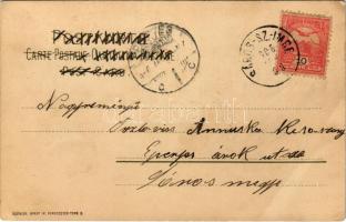 1905 Still life art postcard. Meissner & Buch Künstler-Postkarten Serie 1246. "Von Blute zu...