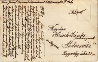 1916 K.u.k. Kriegsmarine S.M. Dampfer IV (ex Gastein), Matrosen an Deck / Osztrák-magyar matrózok a ...