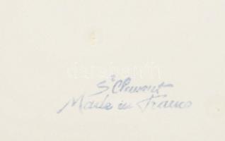 St. Clement 6 darabos francia dísztányér készlet. Különböző nemesi életképekkel díszített darabok, j...