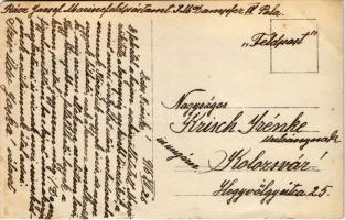 1916 K.u.k. Kriegsmarine S.M. Dampfer IV (ex Gastein), Matrosen an Deck / Osztrák-magyar matrózok a ...