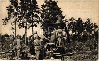 Mortier de 280 pret a tirer / French military, mortar