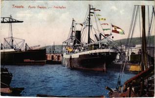 1912 Trieste, Punto Franco / Freihafen, SS Carniolia (EK)